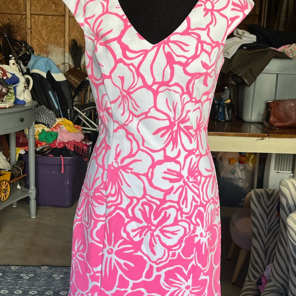Lilly Pulitzer Pink and White Floral Dress
